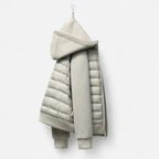 Men's Hooded Down Jacket - Spliced Quilted Design for Cold Weather Wear