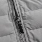 Men's Hooded Down Jacket - Spliced Quilted Design for Cold Weather Wear