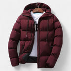 Men's Hooded Puffer Jacket - Insulated Cold Weather Layer - Stylish and Functional Outerwear for Winter Adventures