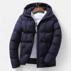 Men's Hooded Puffer Jacket - Insulated Cold Weather Layer - Stylish and Functional Outerwear for Winter Adventures