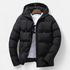 Men's Hooded Puffer Jacket - Insulated Cold Weather Layer - Stylish and Functional Outerwear for Winter Adventures