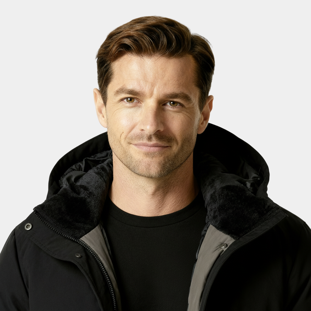 Men's Insulated Down Parka - Long Winter Coat for Cold Weather Protection