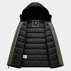 Men's Insulated Down Parka - Long Winter Coat for Cold Weather Protection