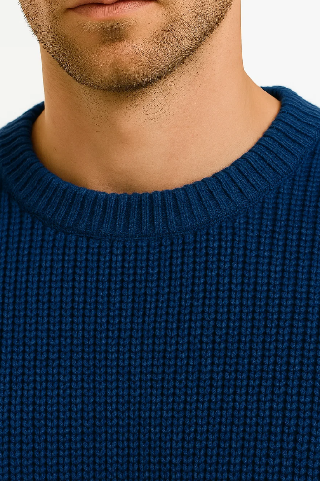 Men's Knitted Oversized Sweater | Ribbed Texture | Casual Everyday Wear