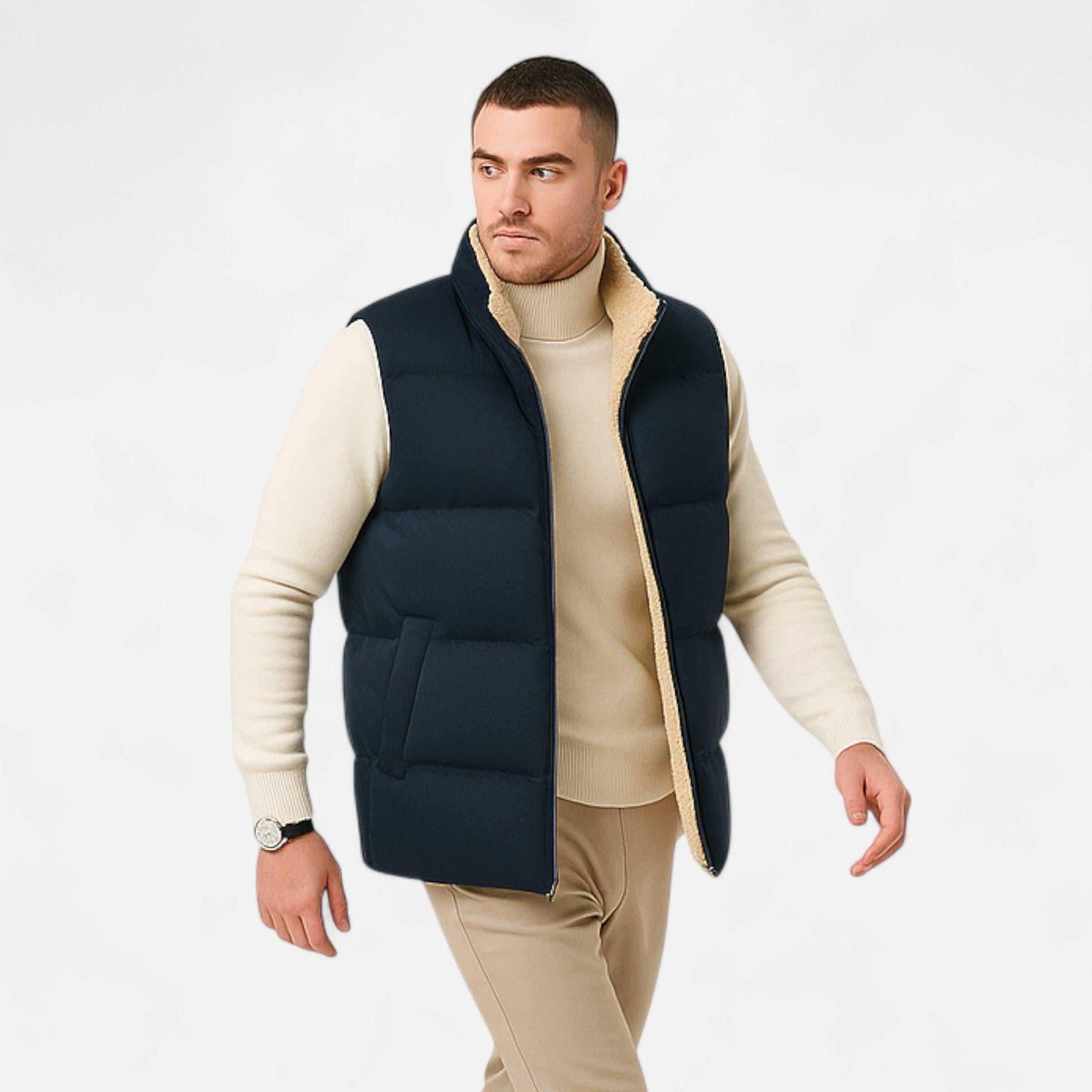 Men's Lamb Wool Winter Vest | Warm Insulated Design for Cold Weather | Stylish Layering Piece for Casual or Outdoor Use