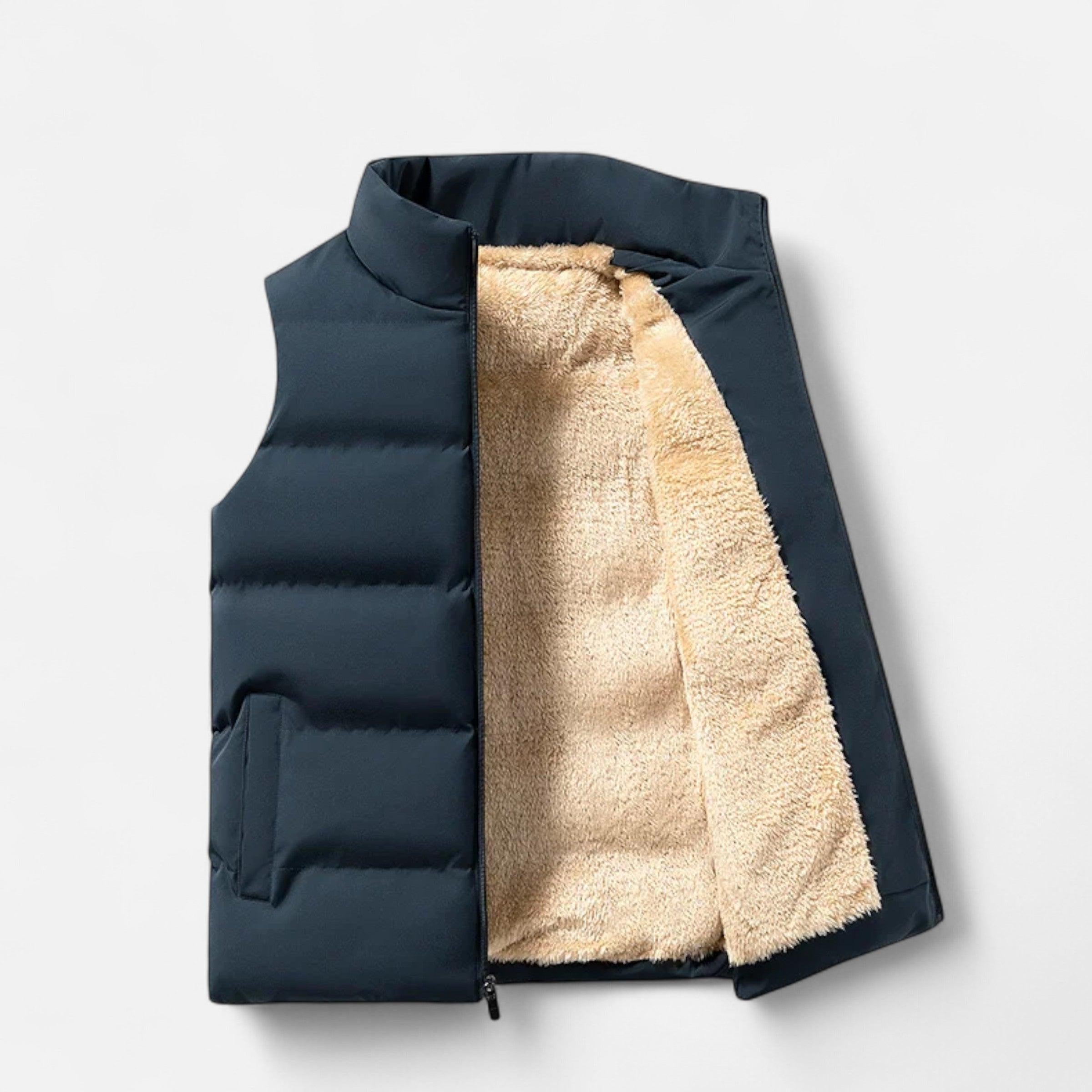 Men's Lamb Wool Winter Vest | Warm Insulated Design for Cold Weather | Stylish Layering Piece for Casual or Outdoor Use
