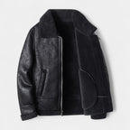 Men's Leather Aviator Jacket - Classic Design, Durable Genuine Leather, Perfect for Casual Wear and Outdoor Adventures