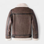 Men's Leather Aviator Jacket - Classic Design, Durable Genuine Leather, Perfect for Casual Wear and Outdoor Adventures