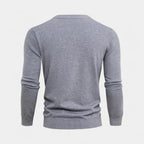 Men's Lightweight Cotton Crew-Neck Sweater - Fine-Knit Casual Jumper for Everyday Wear