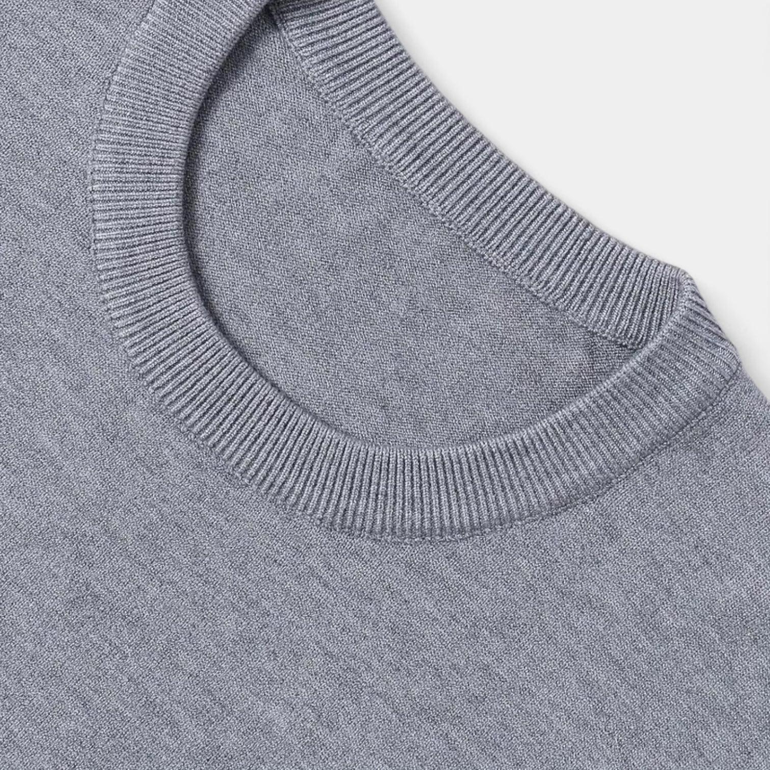 Men's Lightweight Cotton Crew-Neck Sweater - Fine-Knit Casual Jumper for Everyday Wear