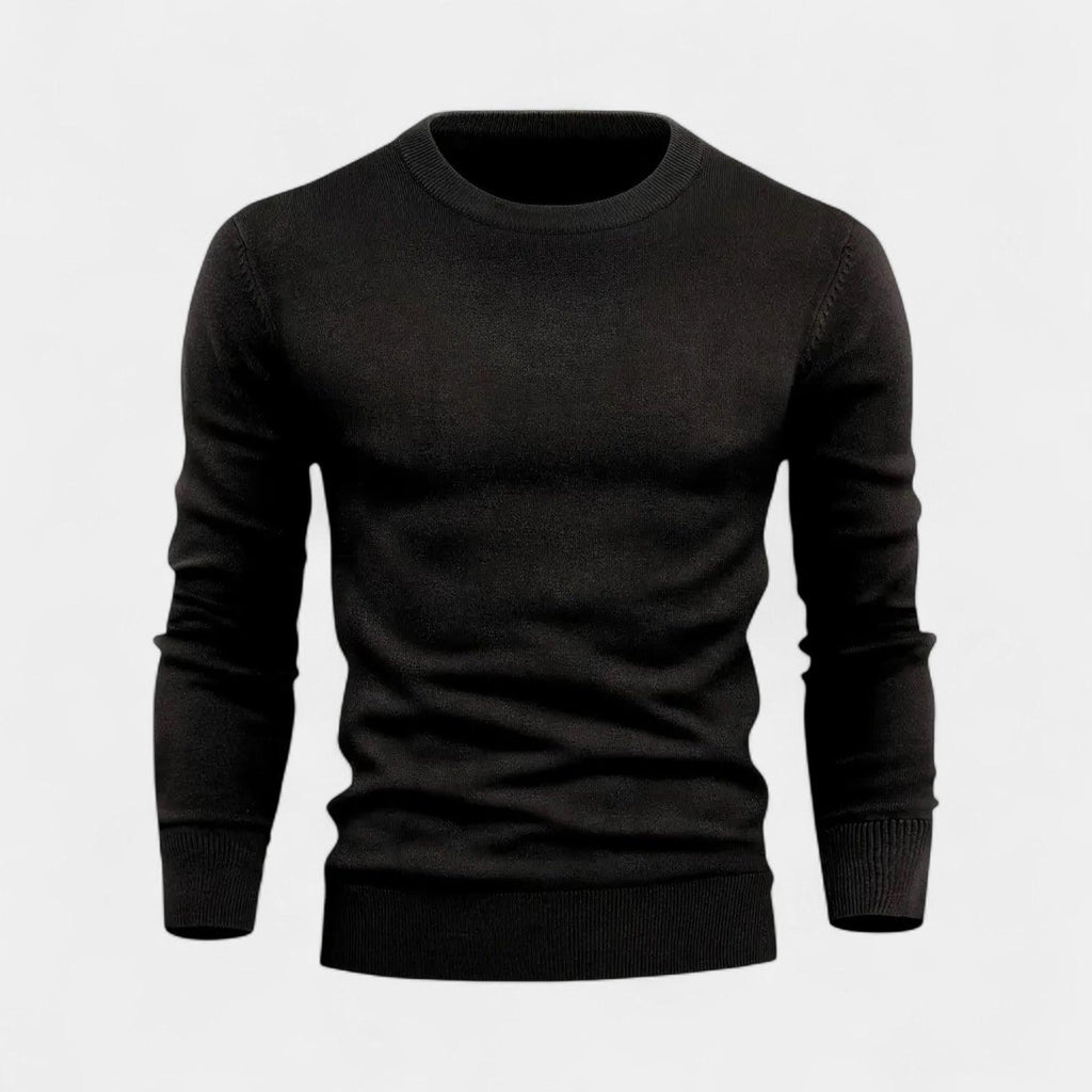 Men's Lightweight Cotton Crew-Neck Sweater - Fine-Knit Casual Jumper for Everyday Wear