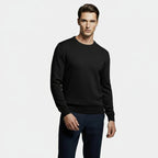 Men's Lightweight Cotton Crew-Neck Sweater - Fine-Knit Casual Jumper for Everyday Wear