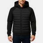 Men's Lightweight Quilted Hooded Bomber Jacket - Zip-Up Design for Casual Wear and Outdoor Activities