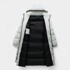 Men's Long Down Puffer Jacket - Insulated Winter Parka for Cold Weather Protection