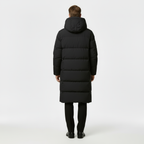 Men's Long Puffer Coat - Insulated Winter Parka Jacket for Cold Weather Protection