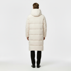 Men's Long Puffer Coat - Insulated Winter Parka Jacket for Cold Weather Protection