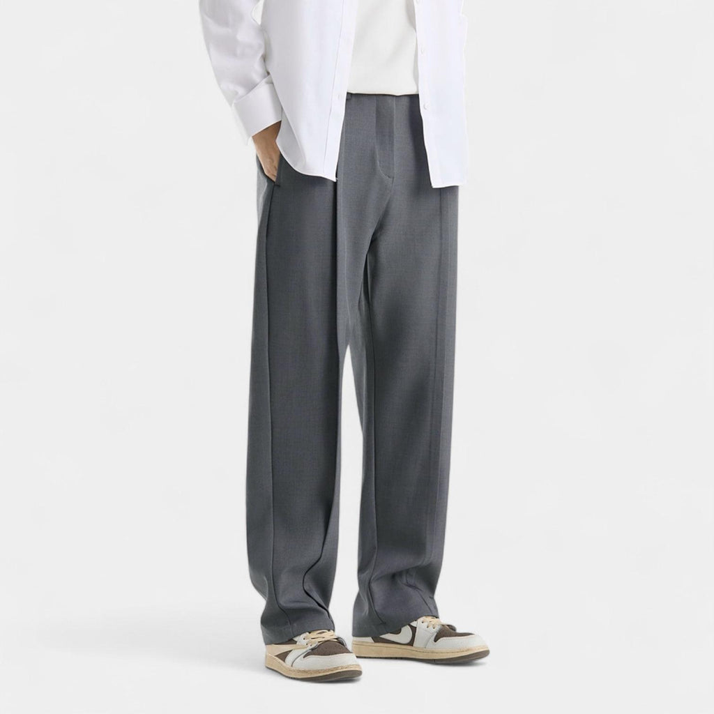 Men's Loose-Fit Casual Trousers - Comfortable Cotton Pants for Everyday Wear