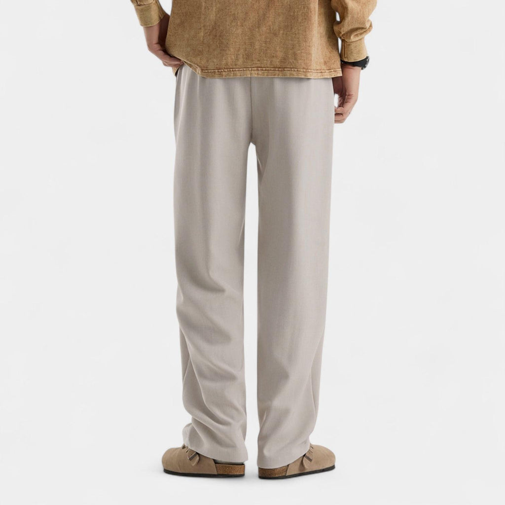 Men's Loose-Fit Casual Trousers - Comfortable Cotton Pants for Everyday Wear