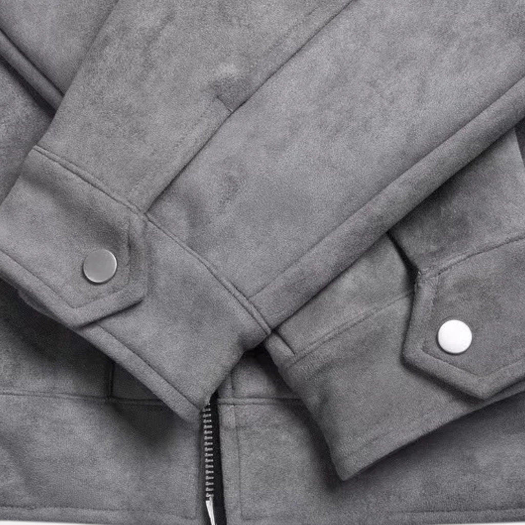 Men's Loose-Fit Suede Jacket | Casual Wear | Soft Material | Versatile Outerwear for Everyday Style