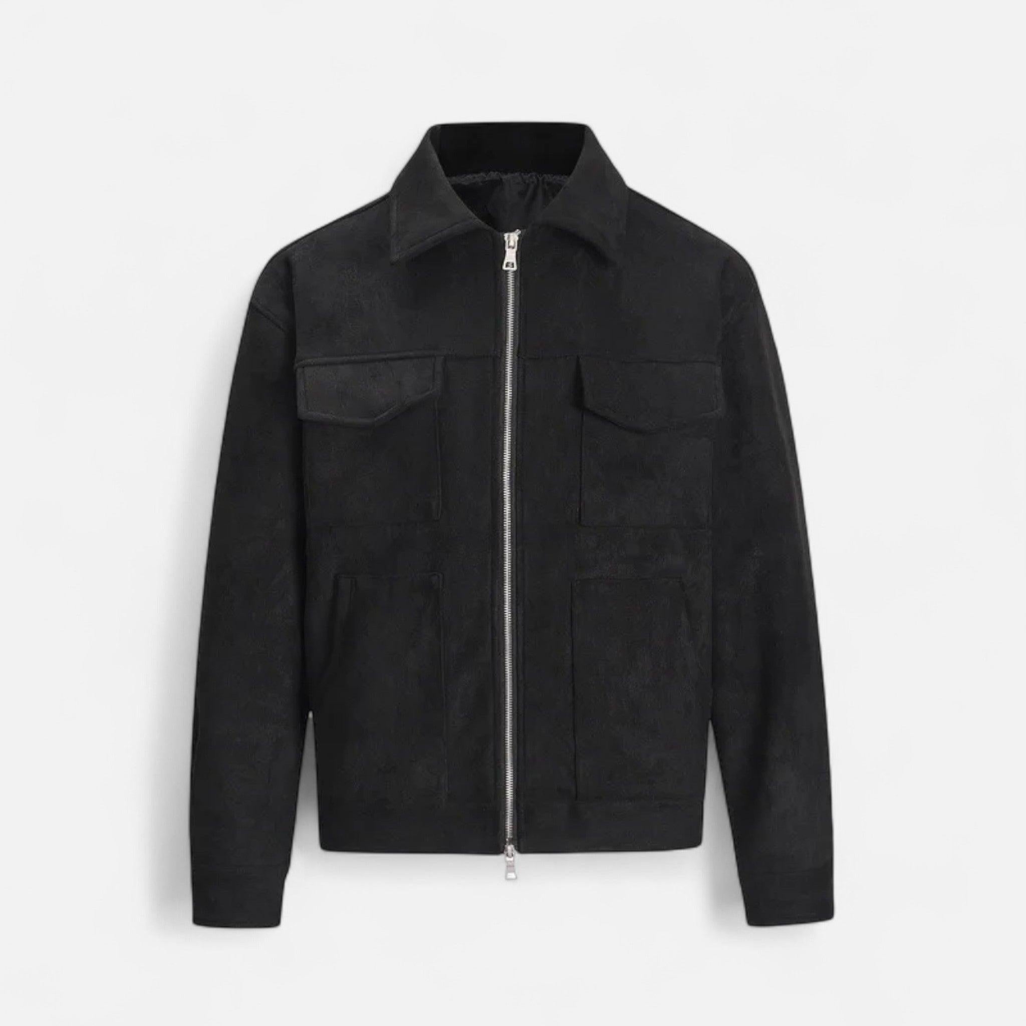 Men's Loose-Fit Suede Jacket | Casual Wear | Soft Material | Versatile Outerwear for Everyday Style