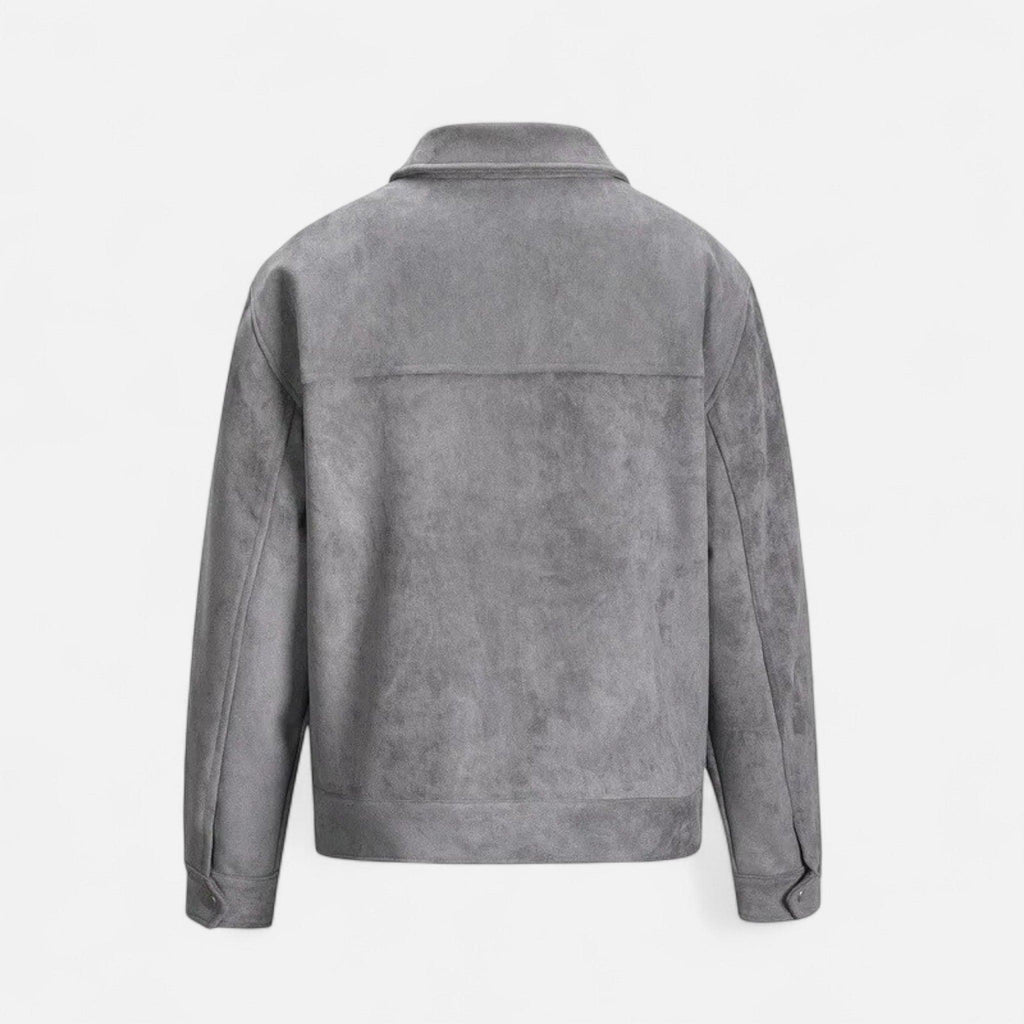 Men's Loose-Fit Suede Jacket | Casual Wear | Soft Material | Versatile Outerwear for Everyday Style