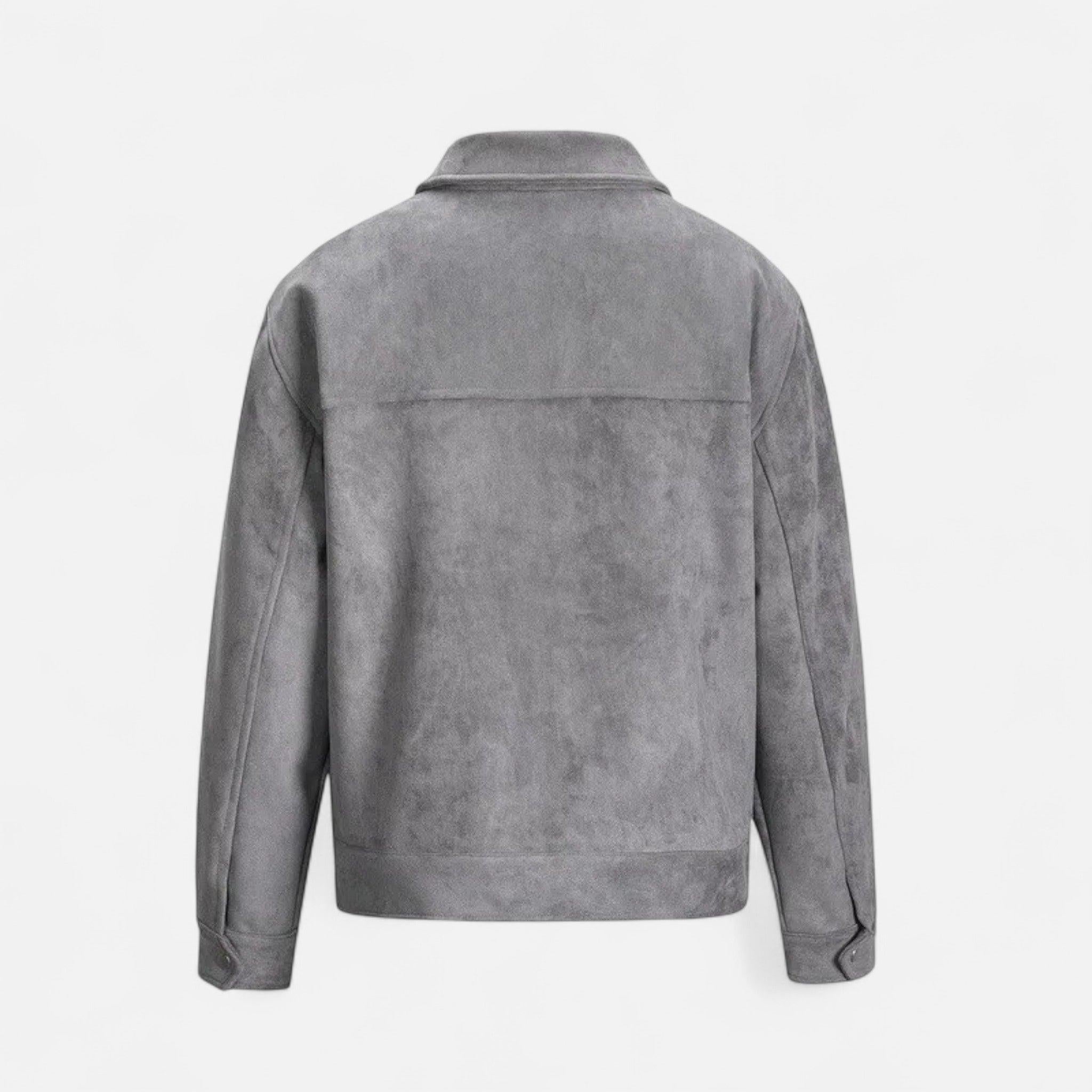 Men's Loose-Fit Suede Jacket | Casual Wear | Soft Material | Versatile Outerwear for Everyday Style