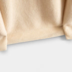 Men's Merino Wool Crew Neck Sweater - Raglan Sleeve Rib-Knit Jumper for Casual Wear