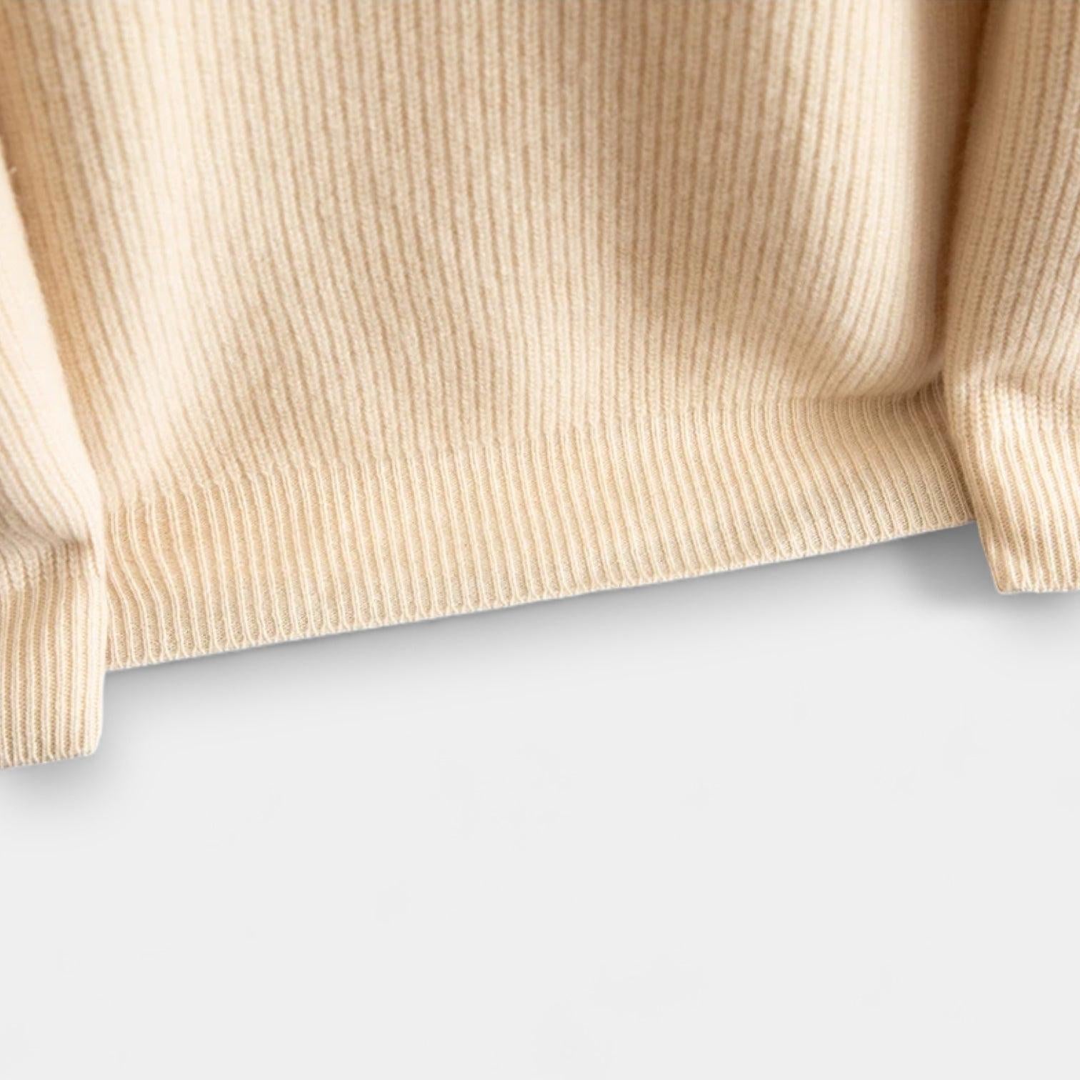 Men's Merino Wool Crew Neck Sweater - Raglan Sleeve Rib-Knit Jumper for Casual Wear