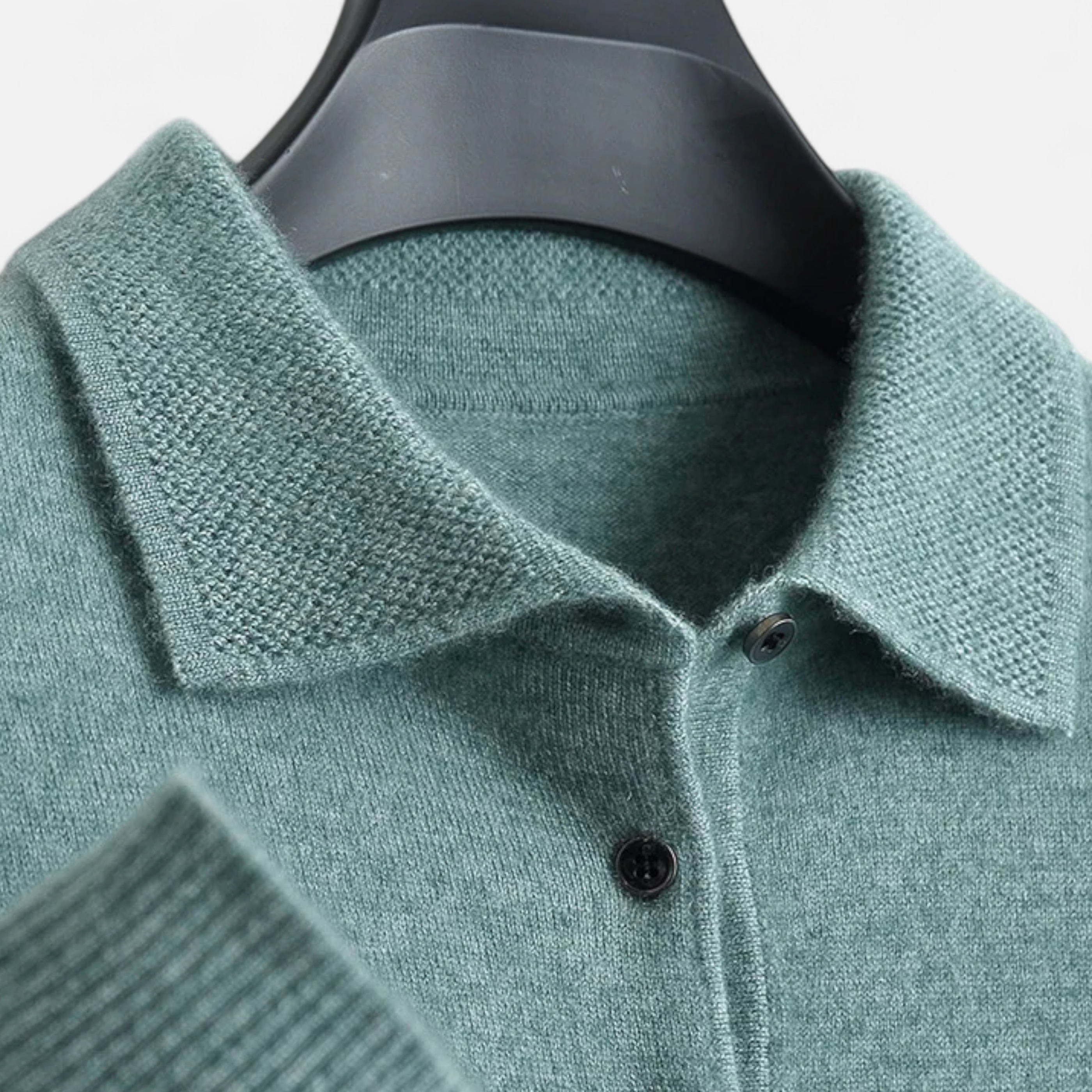 Men's Merino Wool Polo Sweater | Classic Fit | Casual Knitwear for Everyday Wear