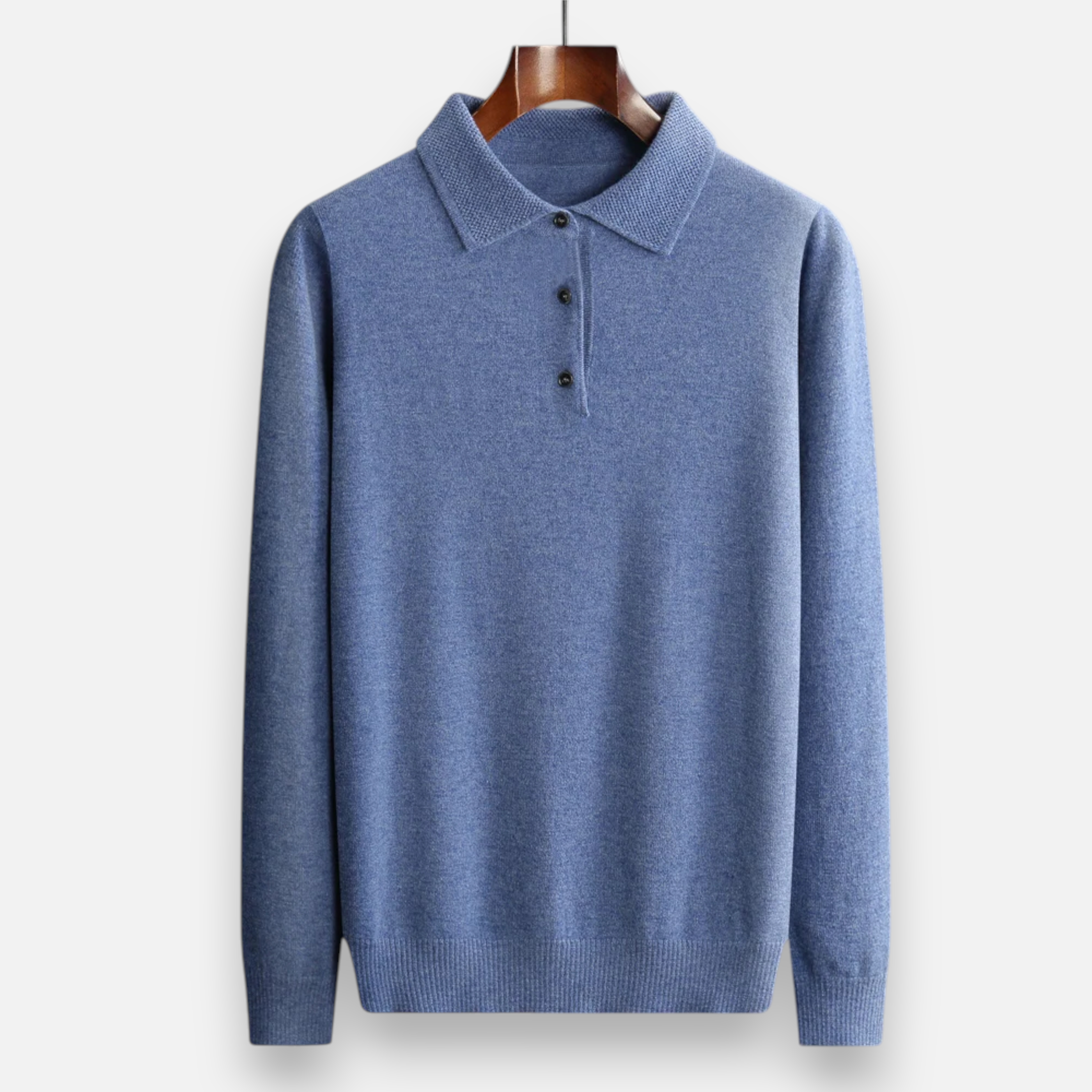 Men's Merino Wool Polo Sweater | Classic Fit | Casual Knitwear for Everyday Wear
