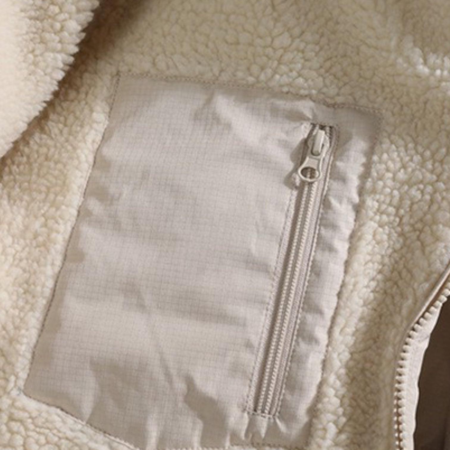 Men's Reversible Puffer Jacket - Sherpa Fleece & Padded Design for Winter Wear