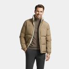 Men's Reversible Puffer Jacket - Sherpa Fleece & Padded Design for Winter Wear