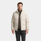 Men's Reversible Puffer Jacket - Sherpa Fleece & Padded Design for Winter Wear