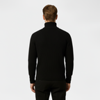 Men's Ribbed Half-Zip Mock Neck Sweater - Cozy Pullover for Casual Wear and Layering