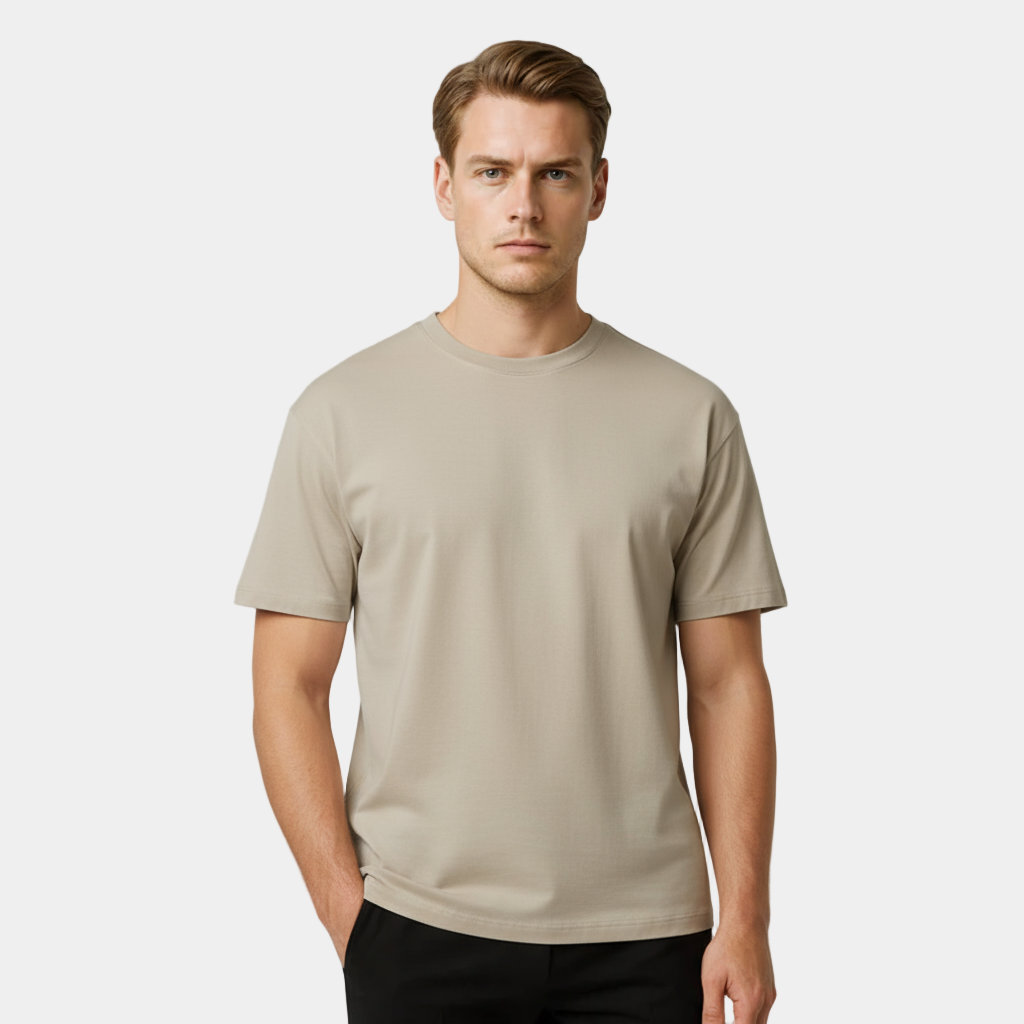 Men's Short Sleeve Crew Neck Essential T-Shirt - Soft Cotton Casual Wear for Everyday Use
