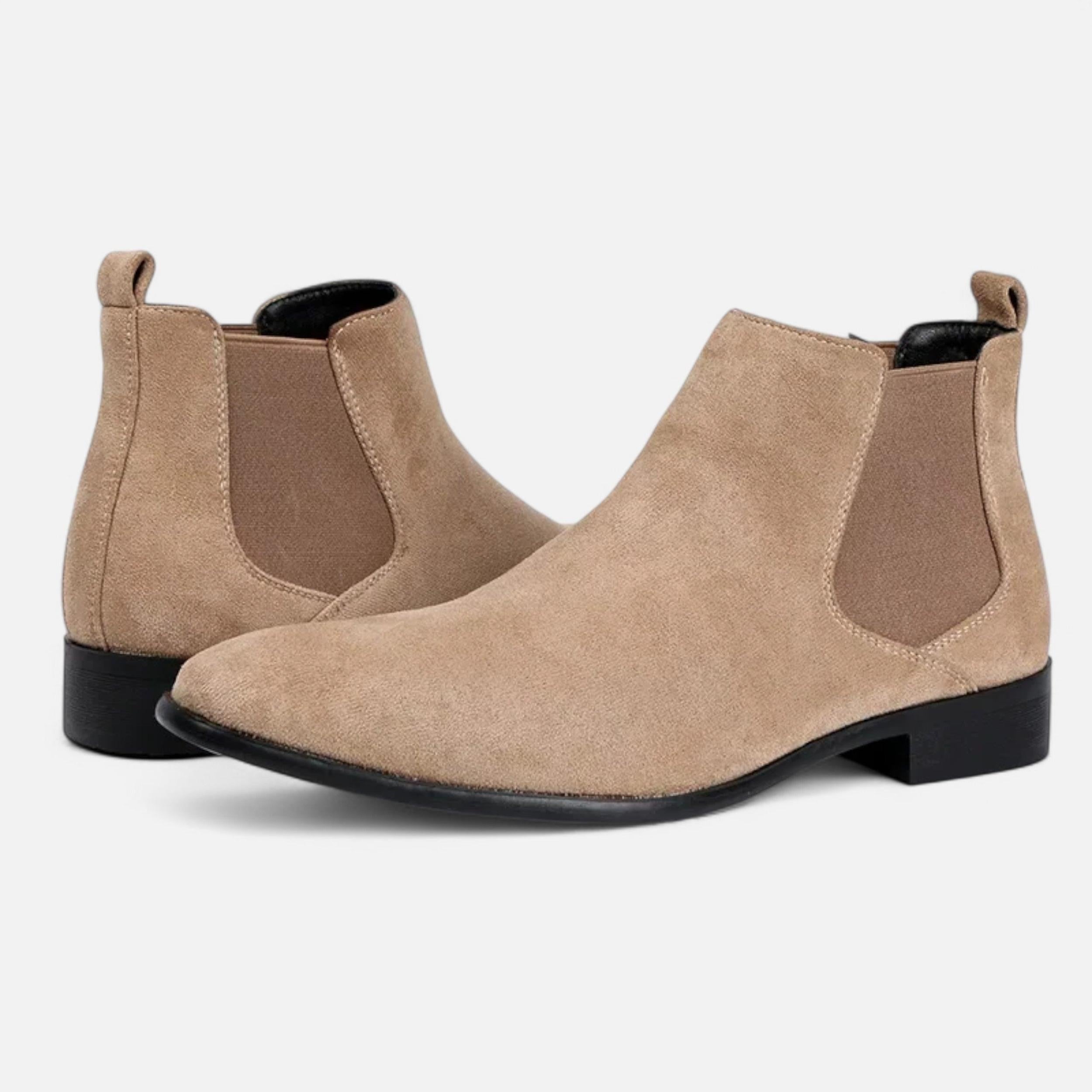 Men's Suede Square-Toe Chelsea Boots | Stylish Footwear for Casual and Formal Occasions