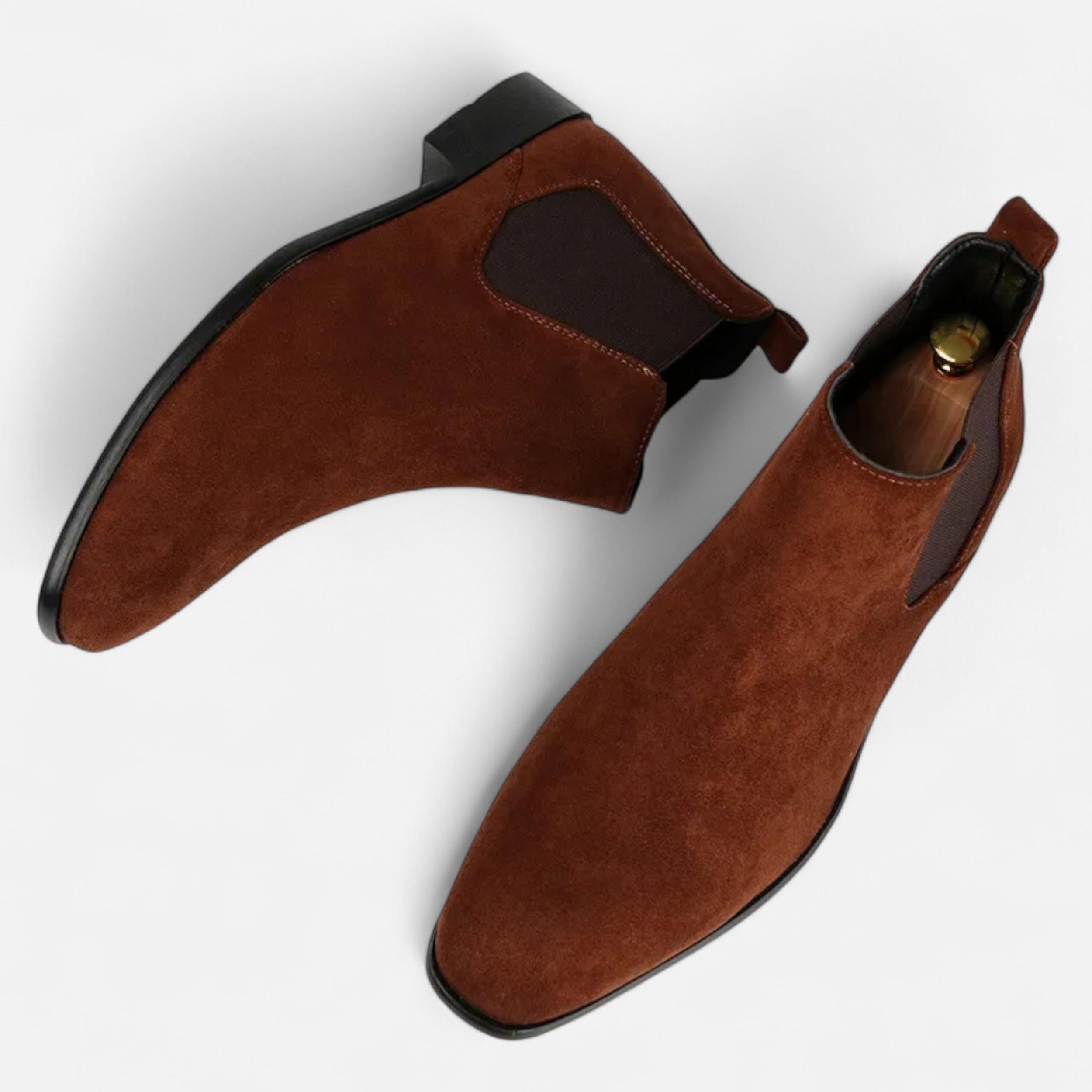 Men's Suede Square-Toe Chelsea Boots | Stylish Footwear for Casual and Formal Occasions