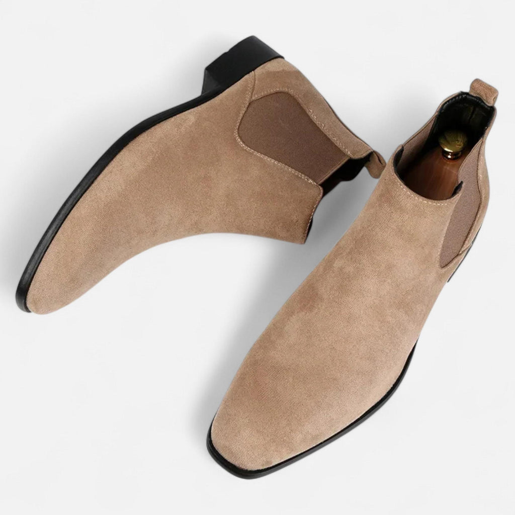 Men's Suede Square-Toe Chelsea Boots | Stylish Footwear for Casual and Formal Occasions