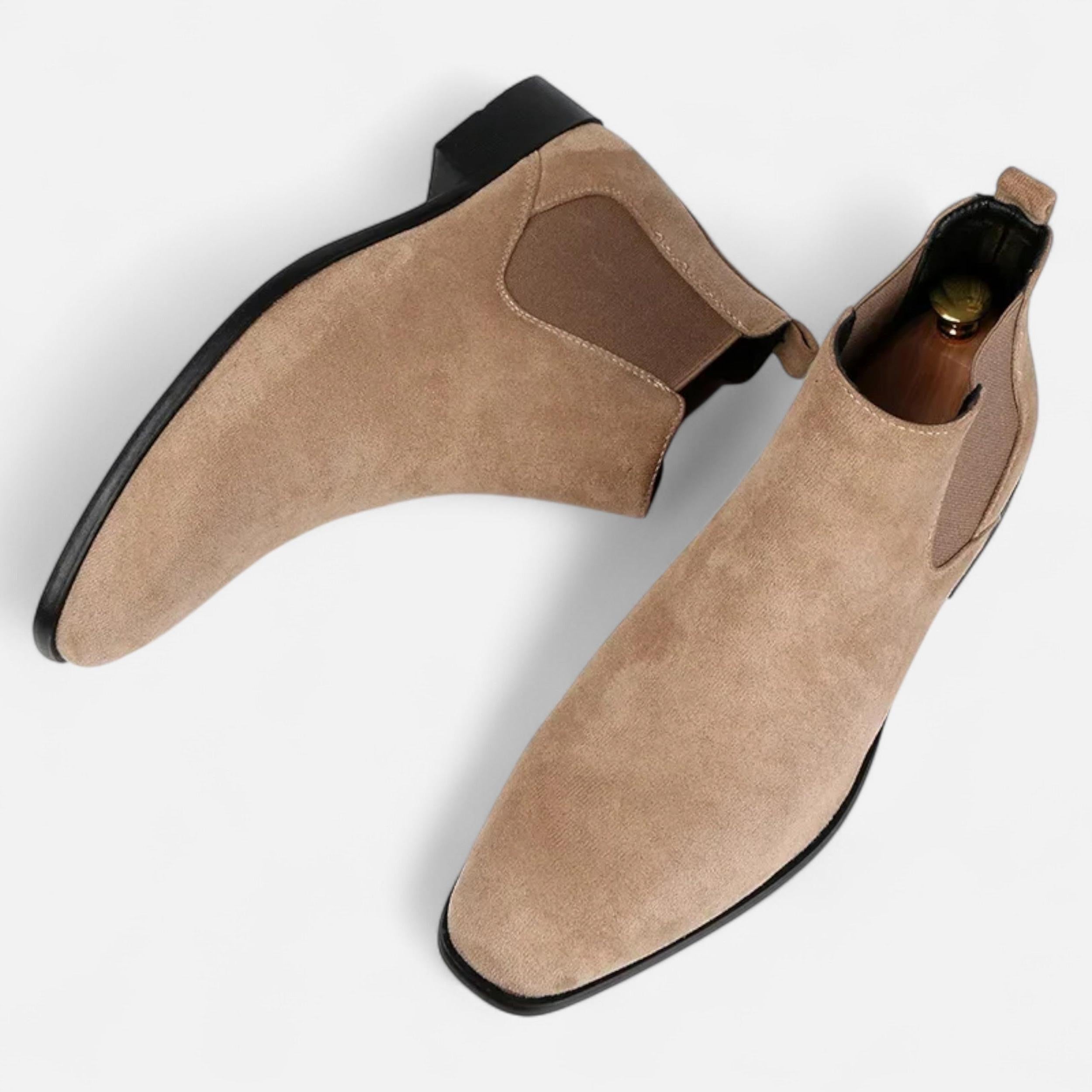 Men's Suede Square-Toe Chelsea Boots | Stylish Footwear for Casual and Formal Occasions