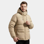 Men's Waterproof Performance Puffer Jacket - Insulated Winter Coat for Outdoor Activities
