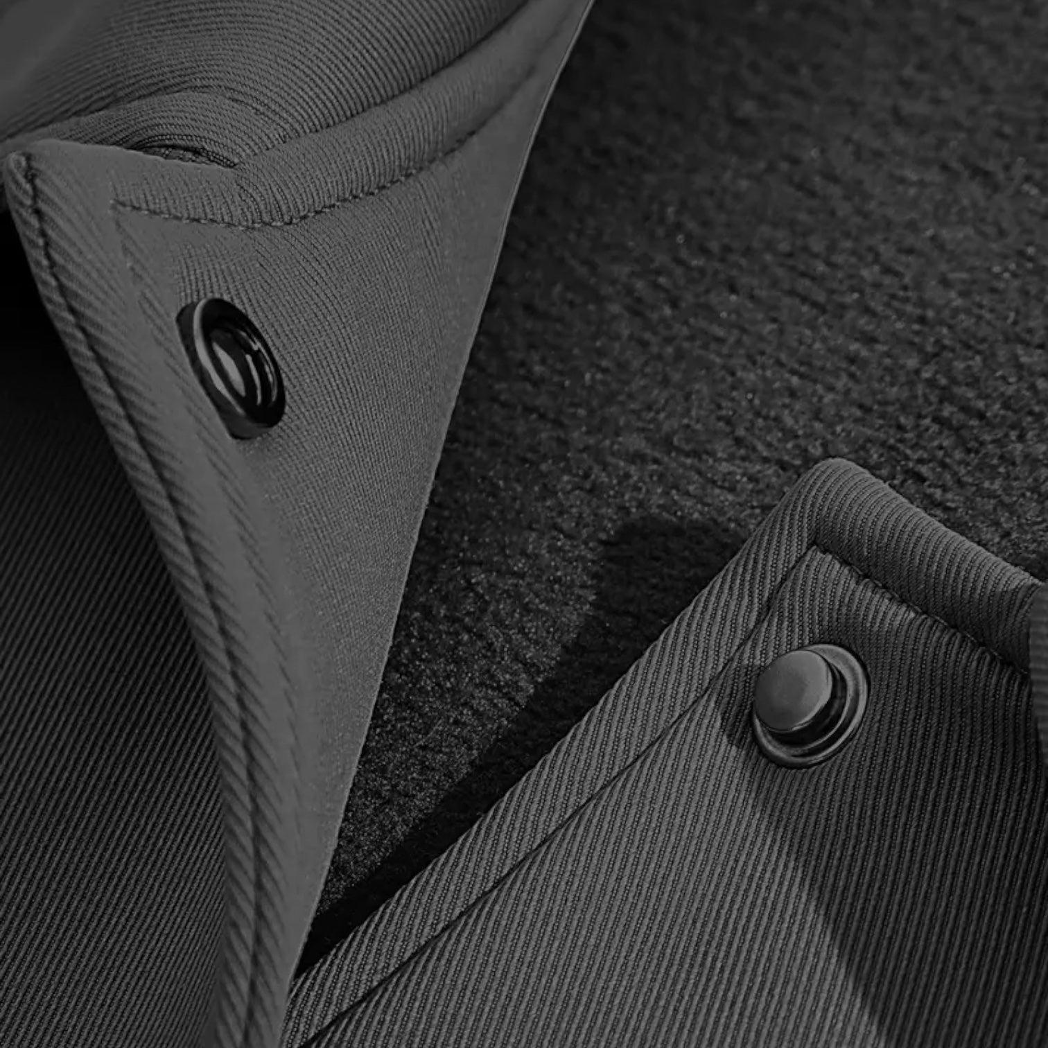 Men's Waterproof Twill Harrington Jacket with Fleece Lining for Casual Wear and Outdoor Activities