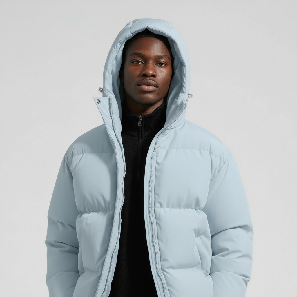 Men's Waterproof Windproof Down Puffer Jacket for Winter Outdoor Activities