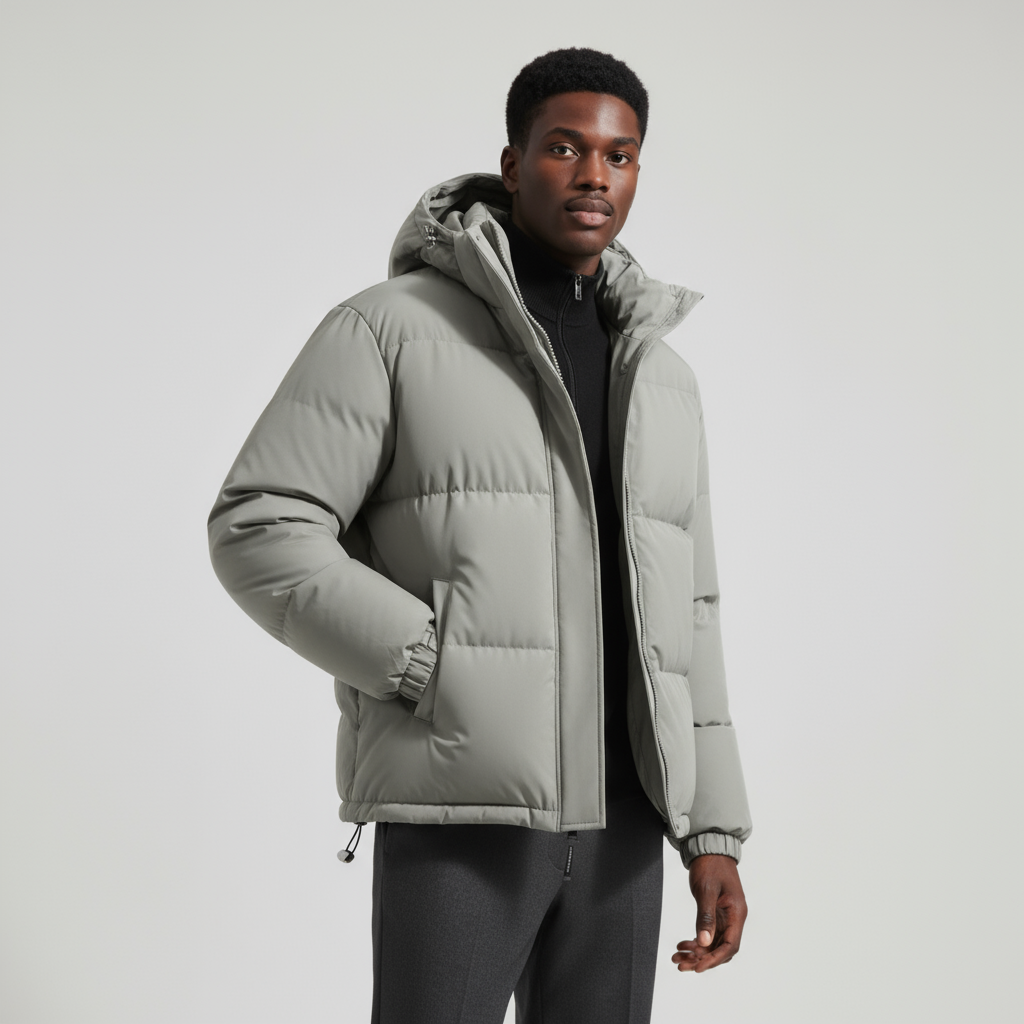 Men's Waterproof Windproof Down Puffer Jacket for Winter Outdoor Activities