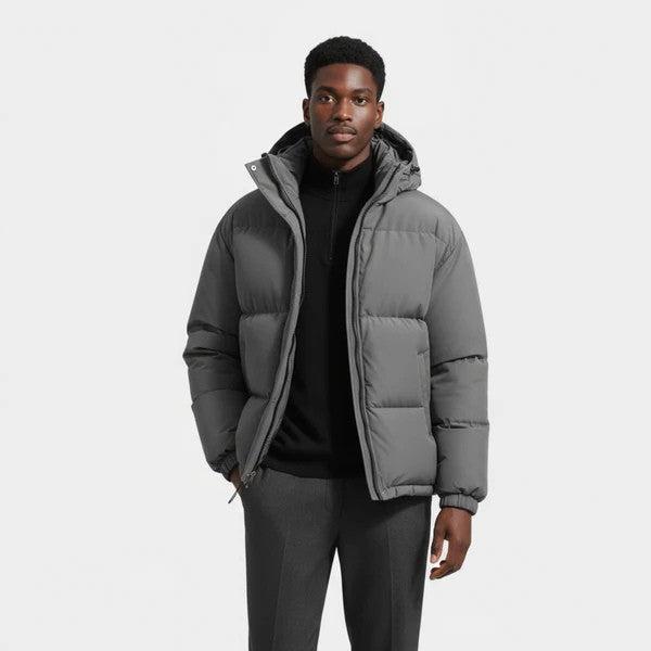 Men's Waterproof Windproof Down Puffer Jacket for Winter Outdoor Activities