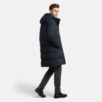 Men's Winter Down Parka - Hooded Insulated Design for Cold Weather Wear