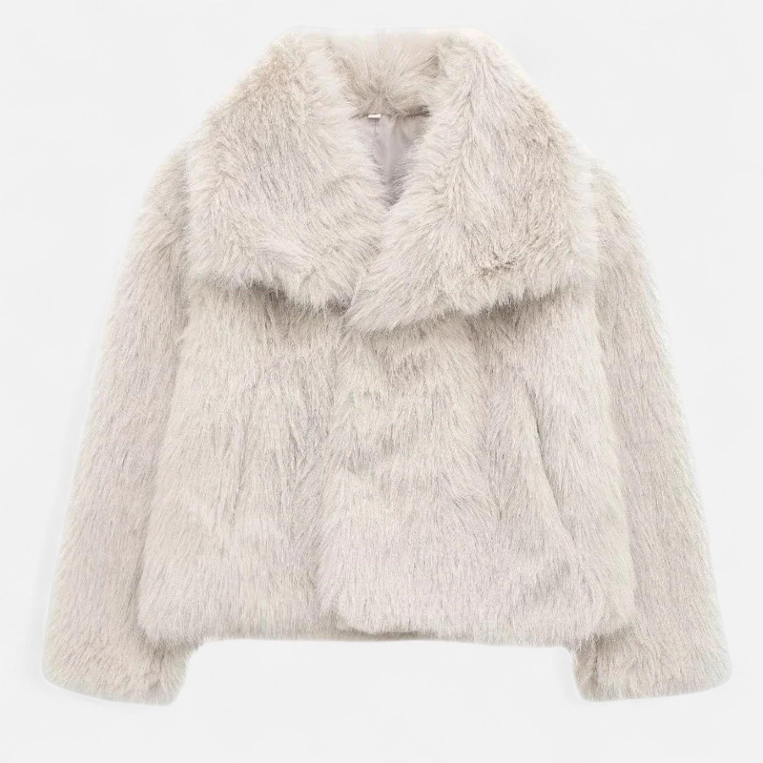 Plush Faux Fur Winter Coat for Women | Stylish Warm Outerwear for Cold Weather