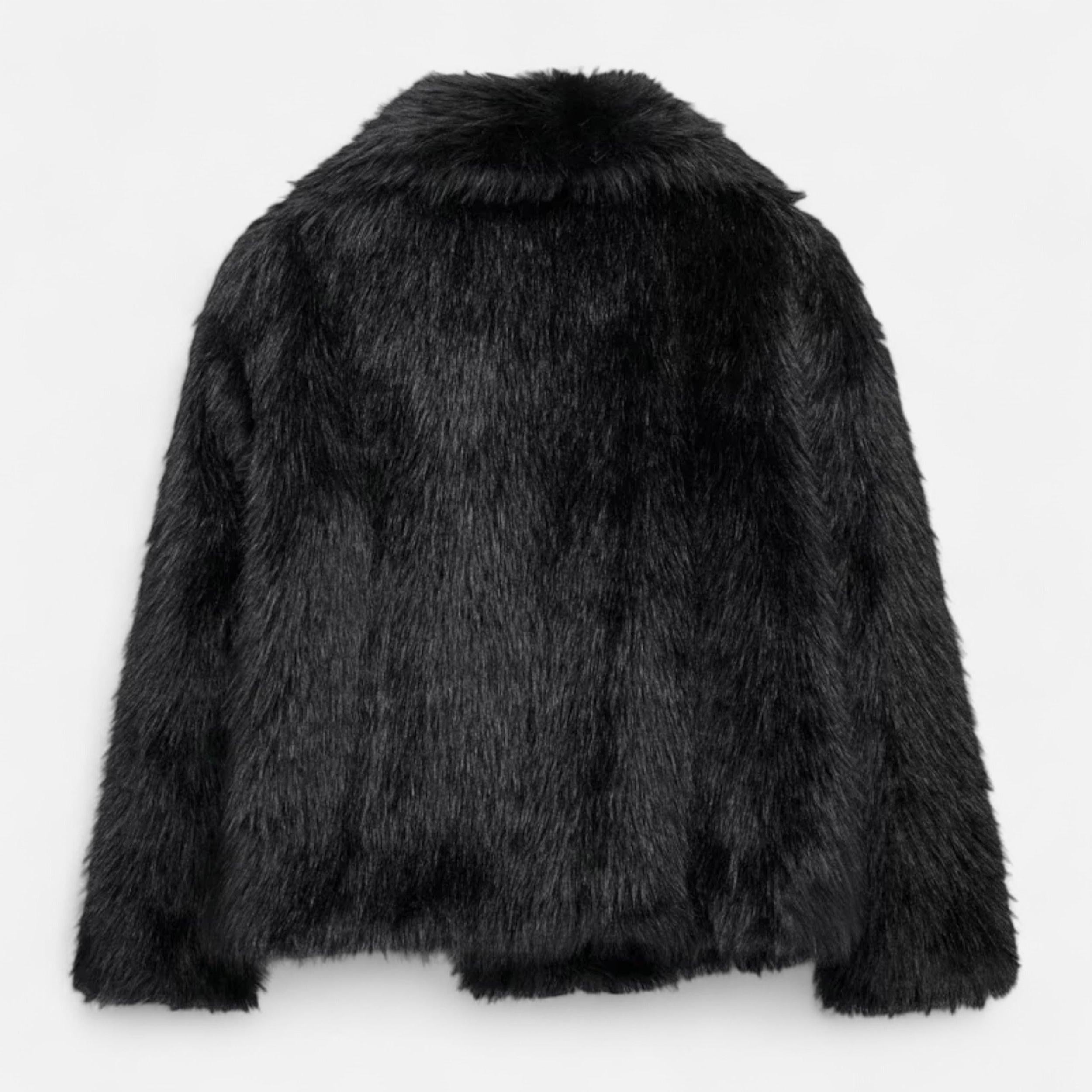 Plush Faux Fur Winter Coat for Women | Stylish Warm Outerwear for Cold Weather