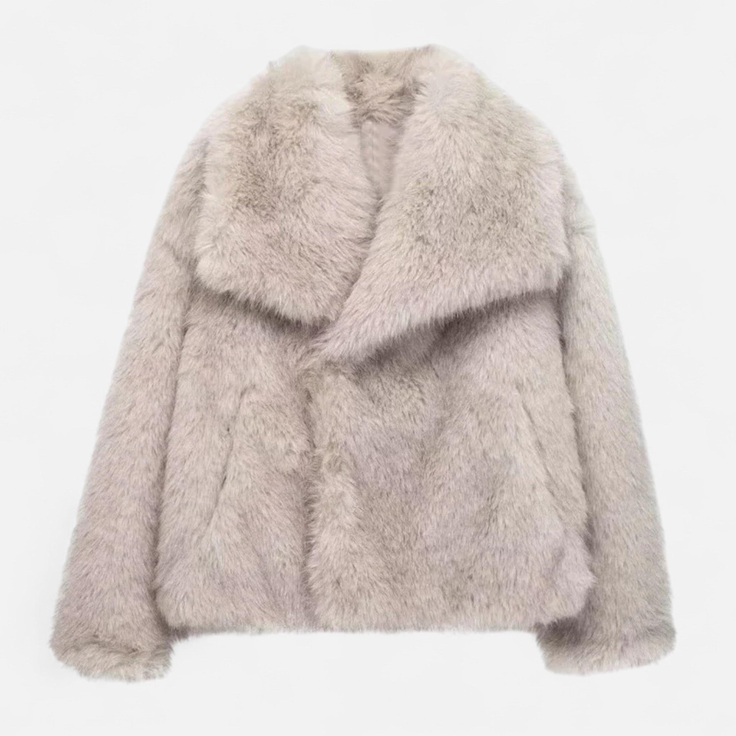 Plush Faux Fur Winter Coat for Women | Stylish Warm Outerwear for Cold Weather