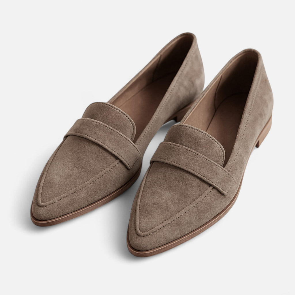 Retro Pointed-Toe Loafers for Women | Stylish Faux Leather Slip-On Shoes for Casual and Formal Wear