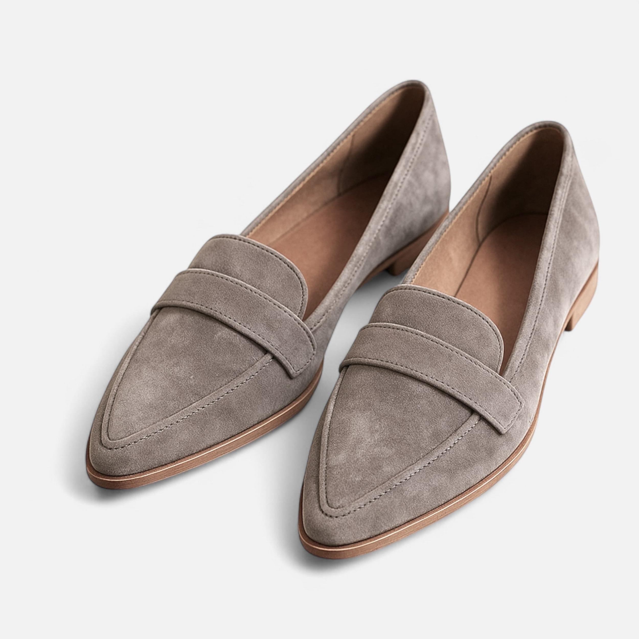 Retro Pointed-Toe Loafers for Women | Stylish Faux Leather Slip-On Shoes for Casual and Formal Wear
